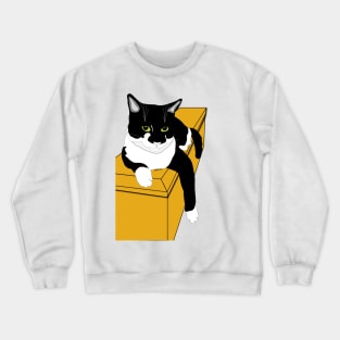 Cute Tuxedo On a Box Copyright TeAnne Crewneck Sweatshirt